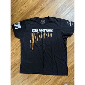 Grunt Style Size Matters T Shirt Ammunition Bullets Mens Size 3XL Black USA